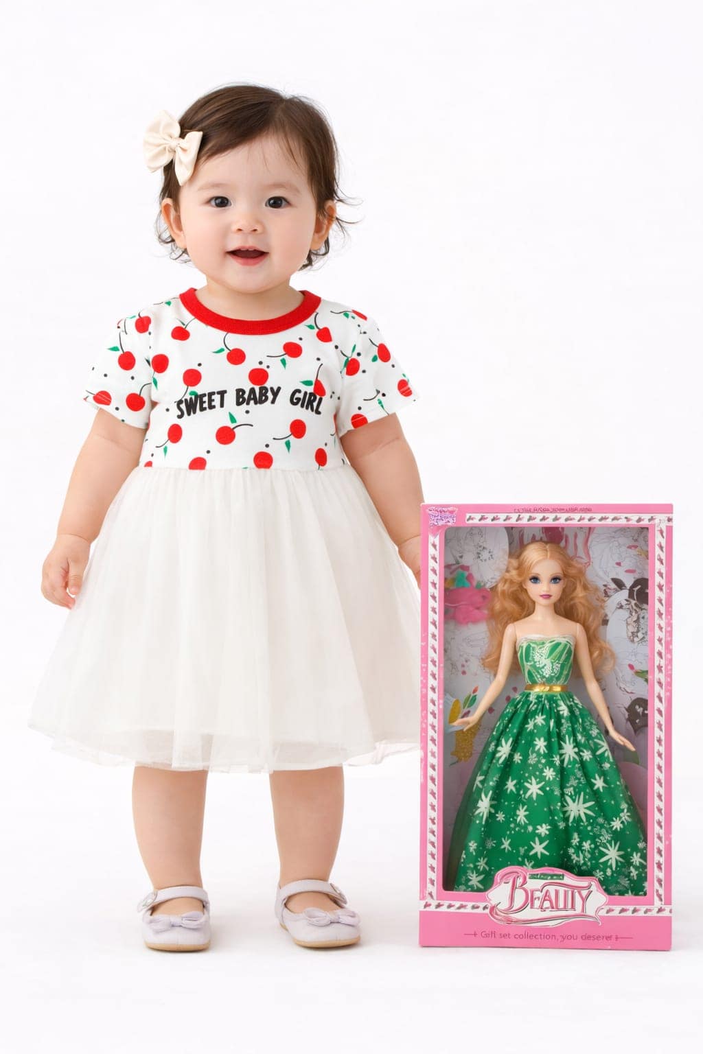 SoftBaby Cute Frock & Princess Doll Giftset