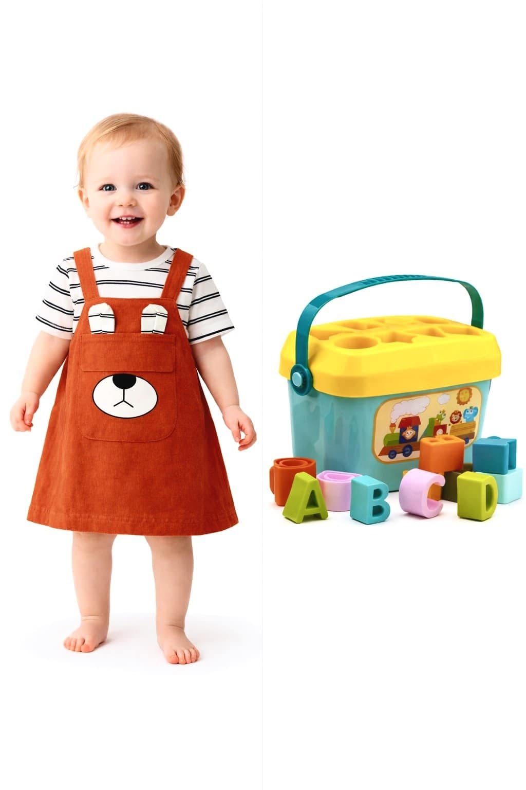 SoftBaby Giftset Frock & 16 Alphabet Block Toys