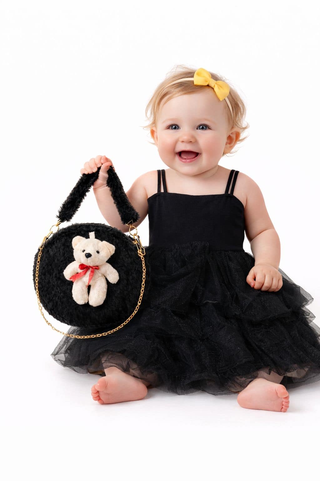 SoftBaby Giftset Frock & Teddy Bear Bag