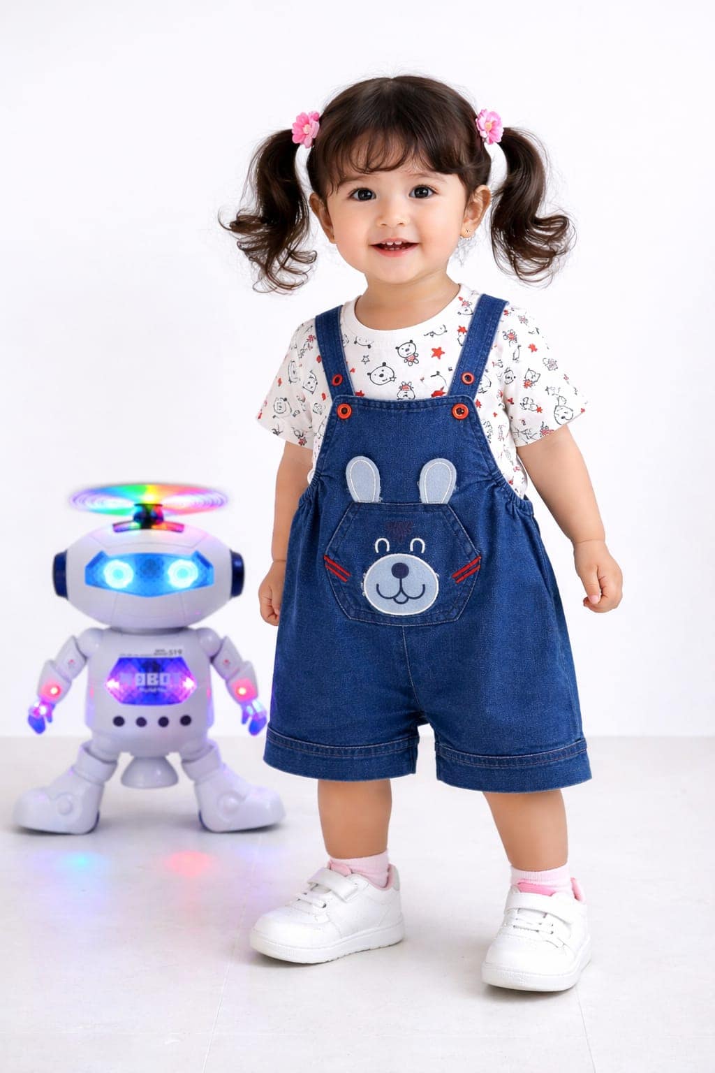 SoftBaby Giftset Dungarees & Trek Robot