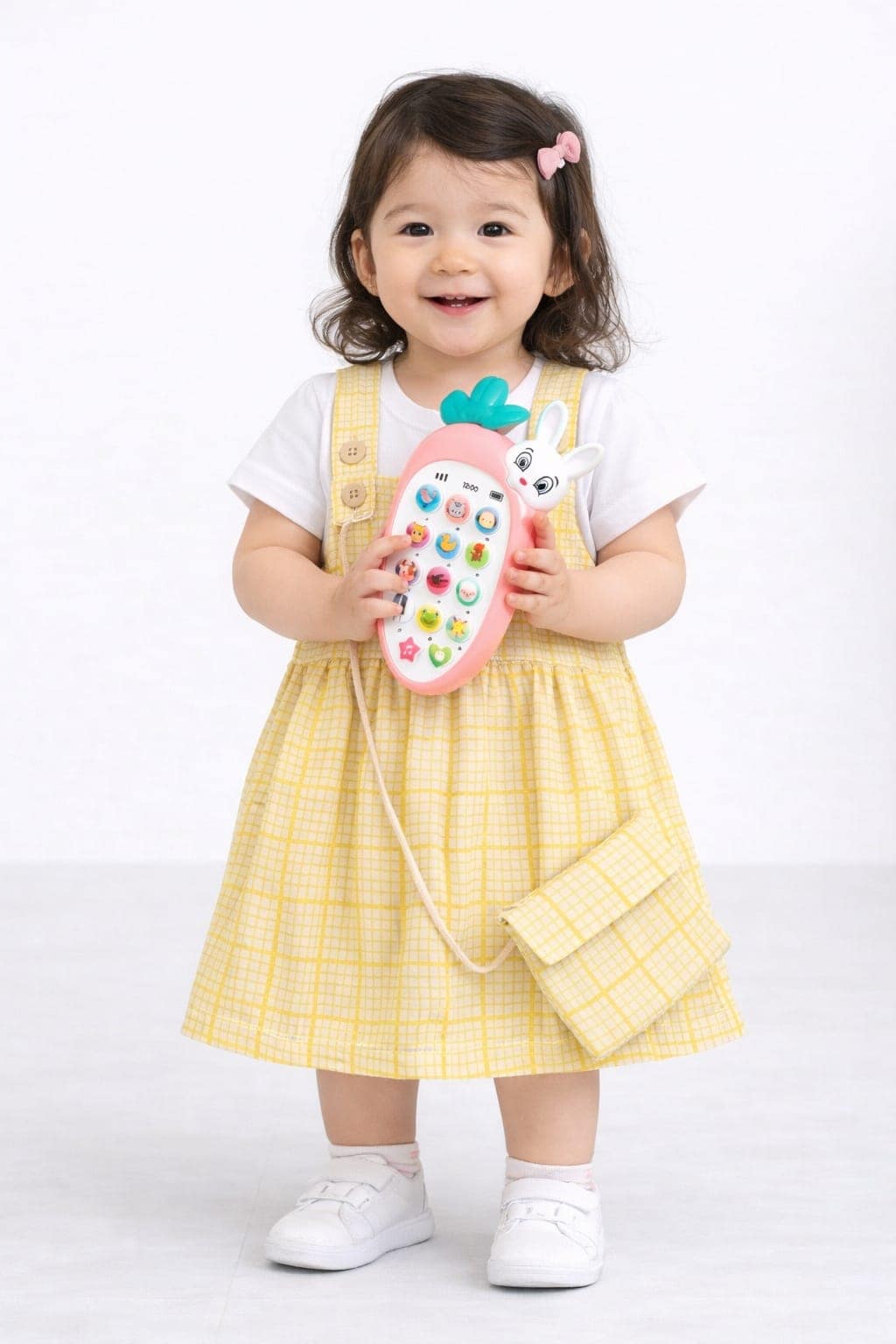 SoftBaby Giftset Frock & Rabbits Toy Phone