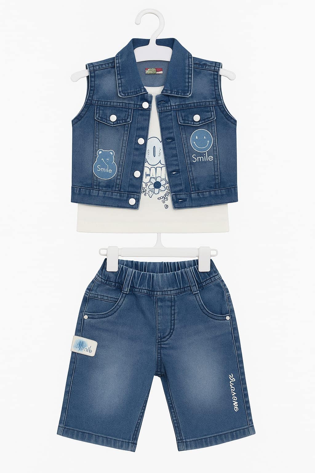 Jeans Jacket, Pant With Tshirt & Teddy Bag - Image 4