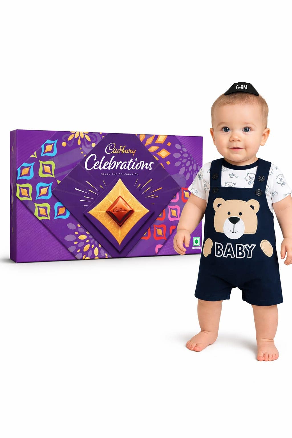 SoftBaby Giftset Dungarees & Celebration Chocolate