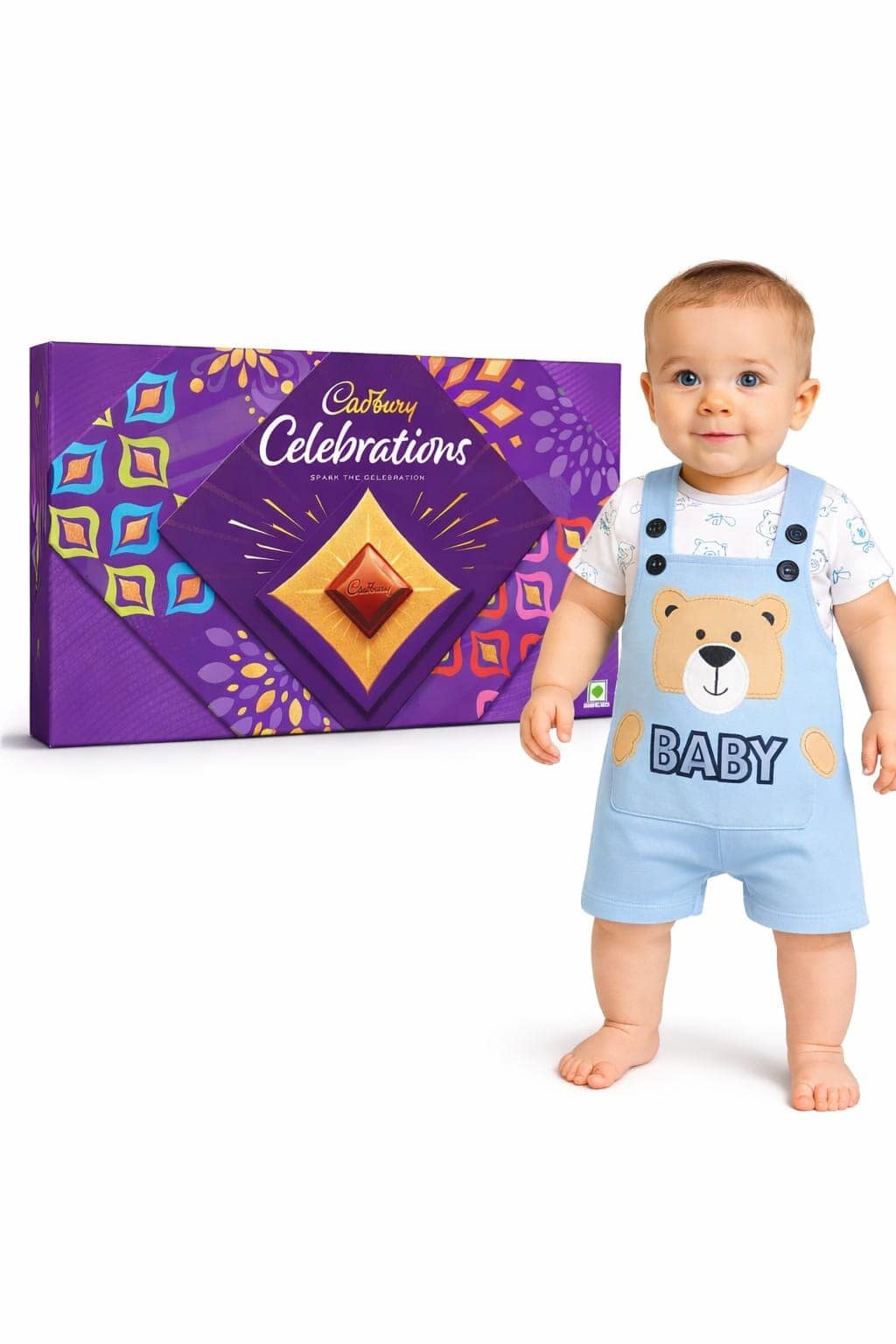 SoftBaby Giftset Dungarees & Celebration Chocolate