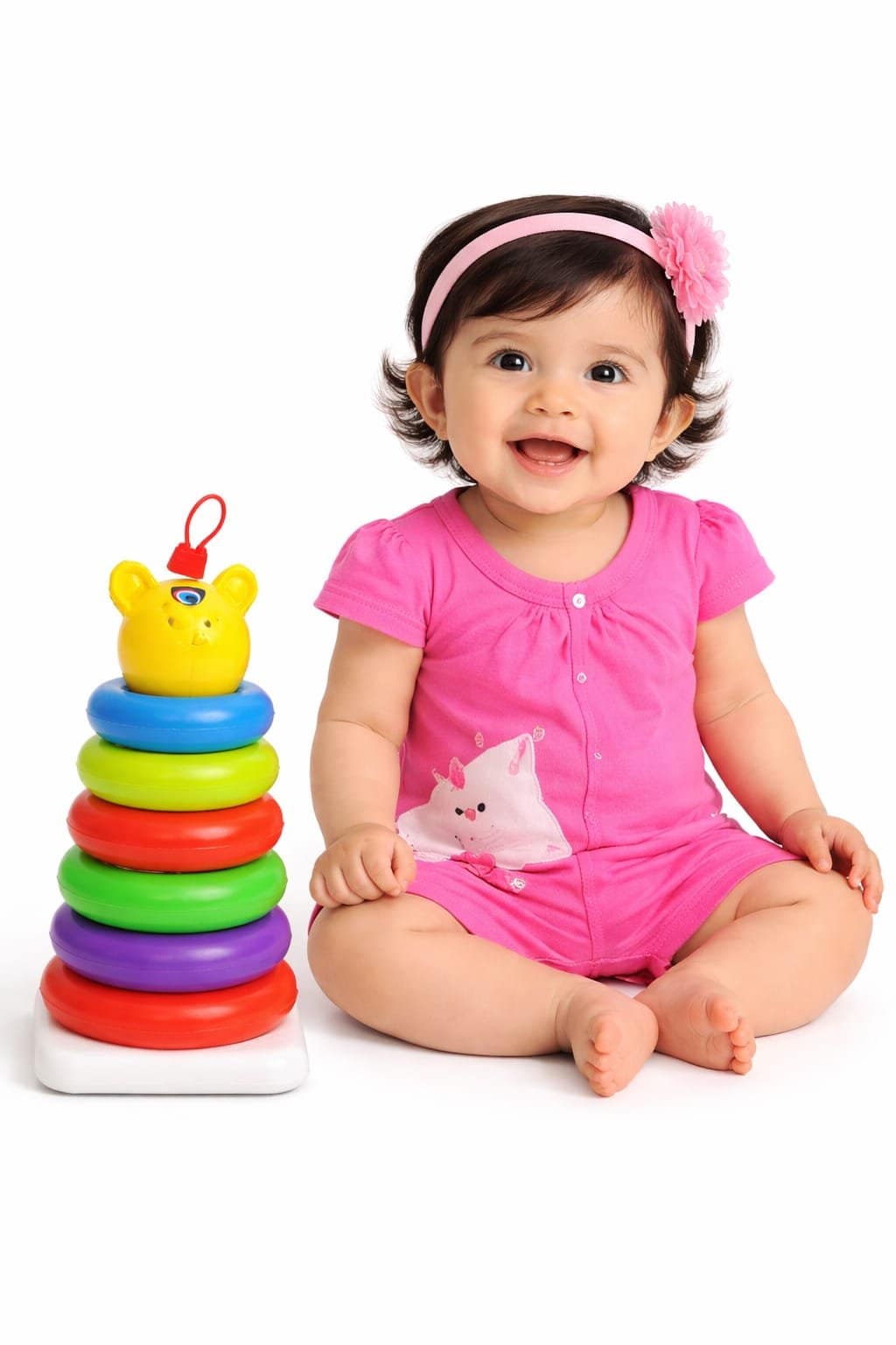 Giftset Half Romaper With Teddy Ring (12-18M)