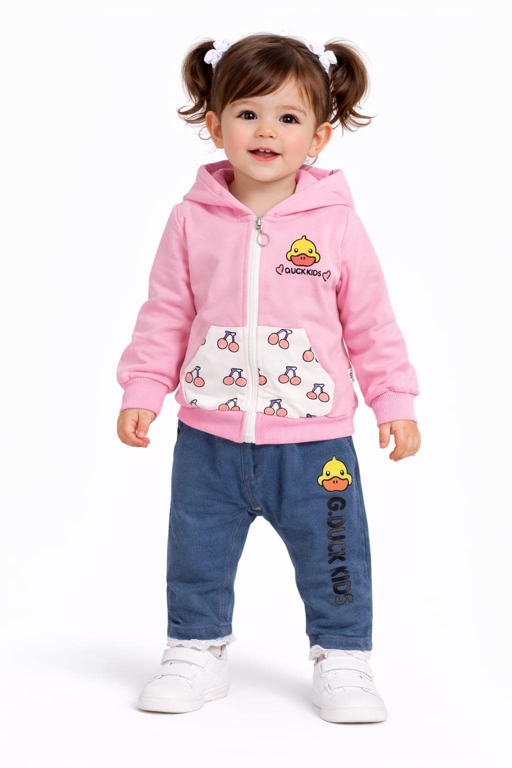 Hoodie With Jeans & Teddy Hand Bag - Image 2