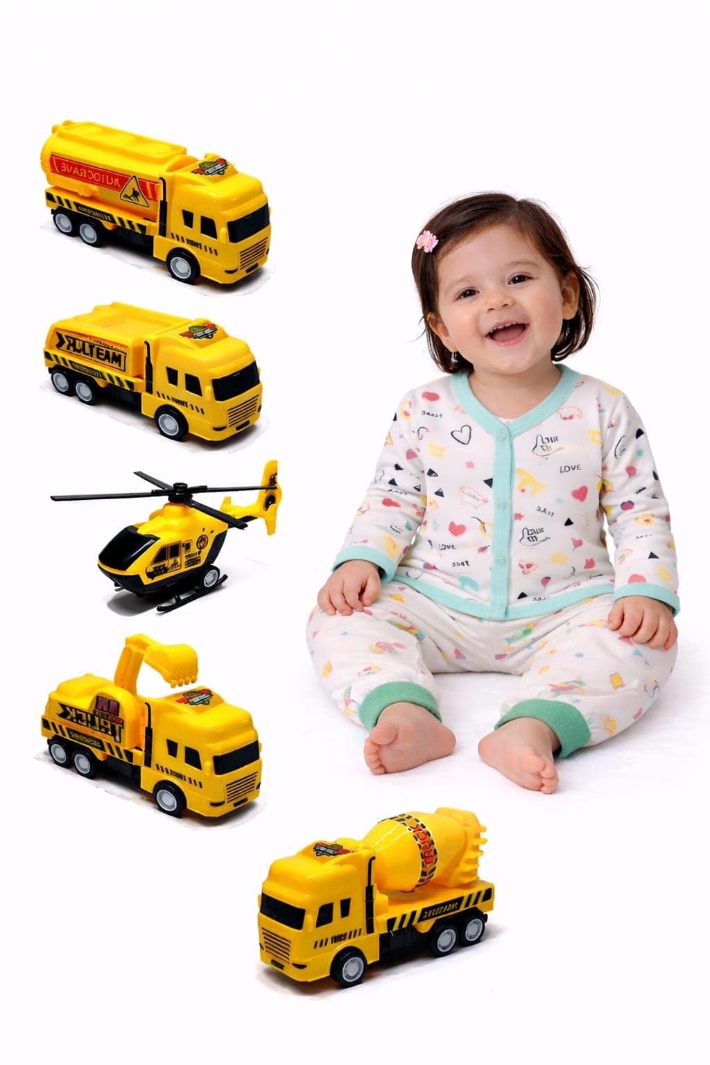 Giftset Vest With Long Pant & 6 pcs Friction Toy