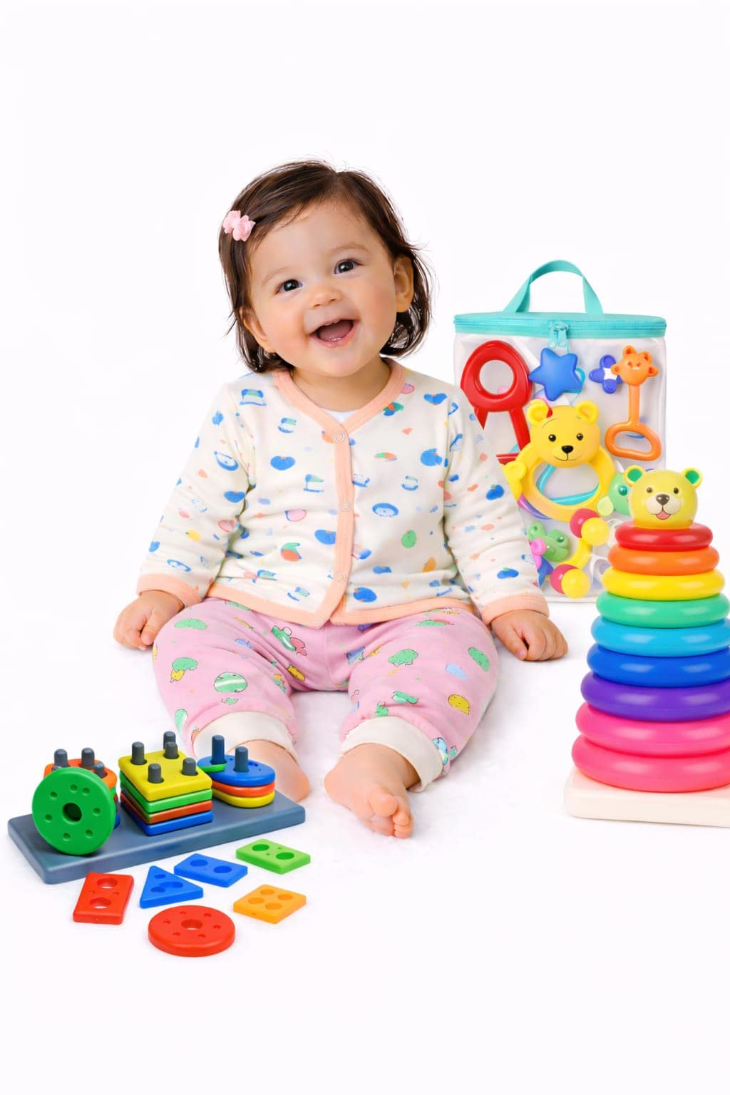 Giftset Vest With Long Pant & 3 Pc Toy Combo