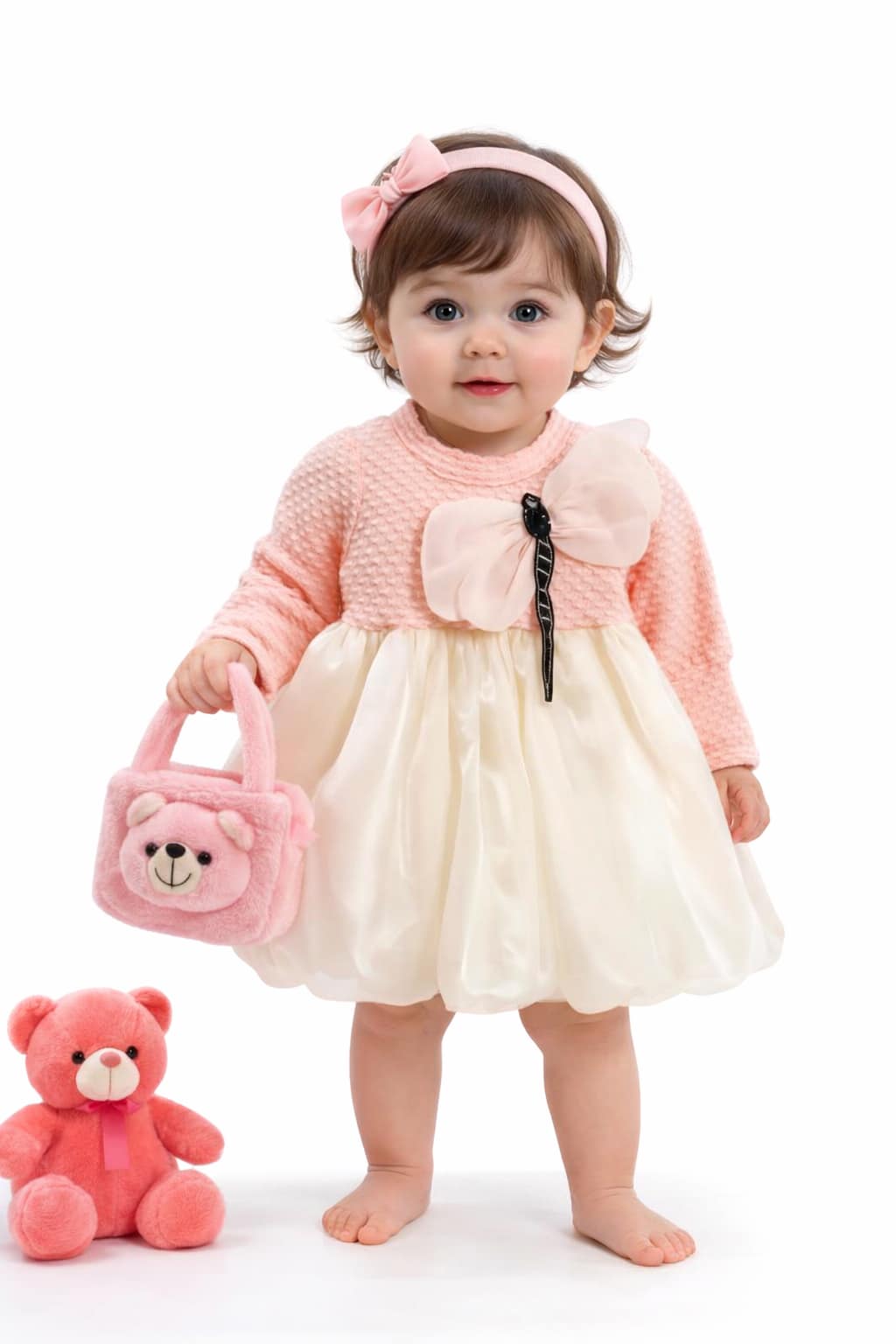 Baby 3pc Giftset With Teddy Bag & Teddy Bear