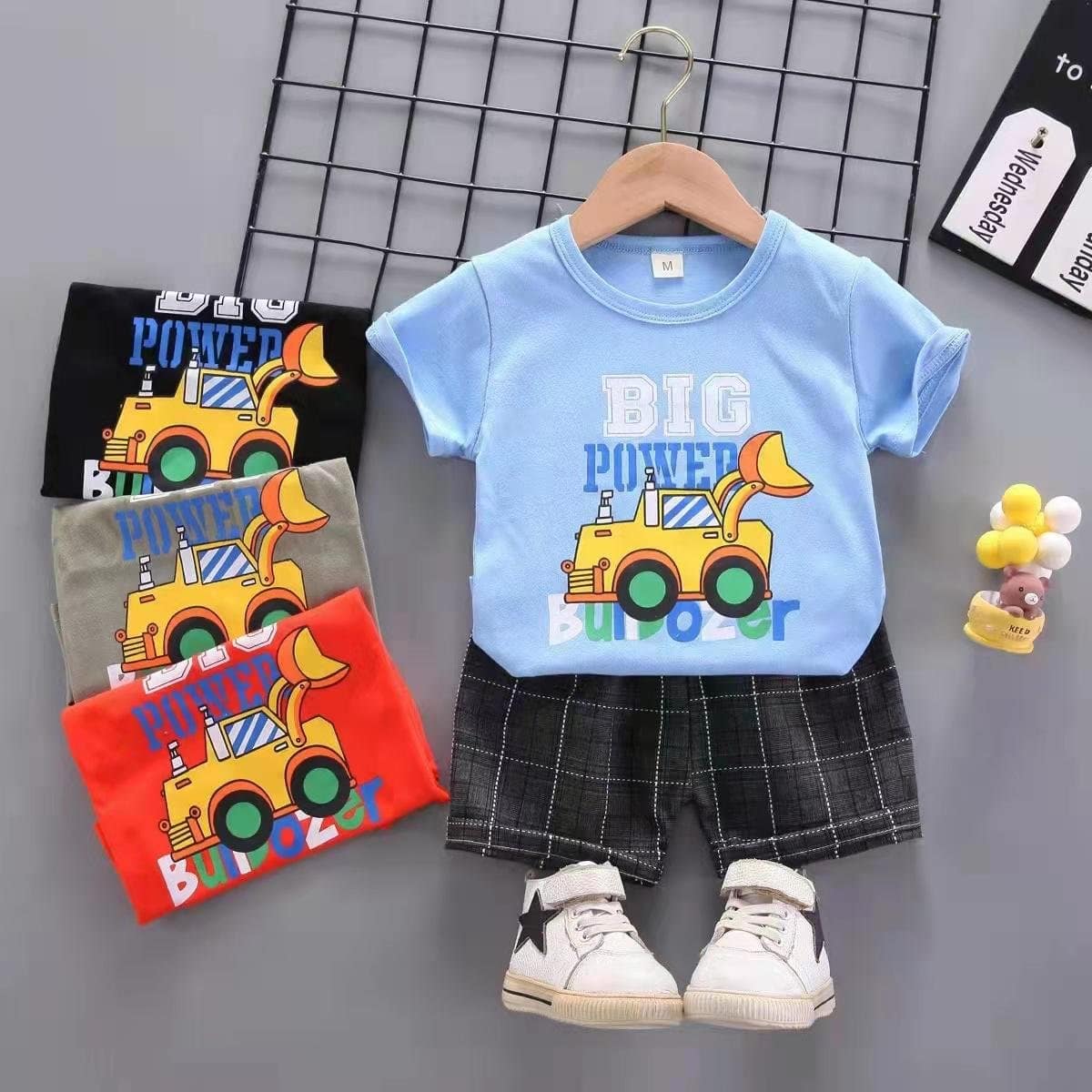 Kids Unisex Half Sleeves Two Piece Set
