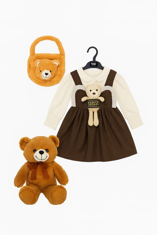 Baby 3pc Giftset With Teddy Bag & Teddy Bear