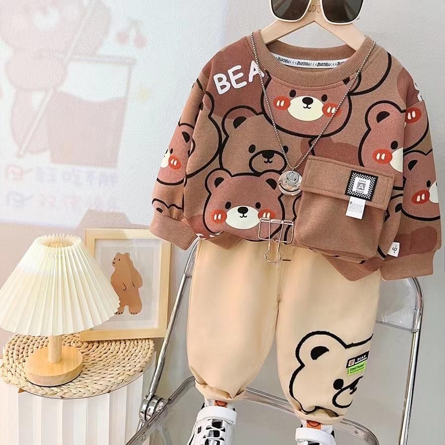 Kids Full Sleeves Two Piece Sweatshirt With Pant